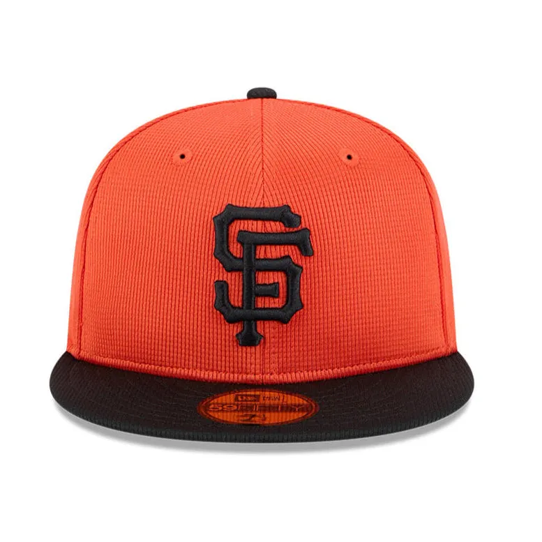 New Era 59Fifty San Francisco Giants 2025 Spring Training Patch Hat - Orange. Black