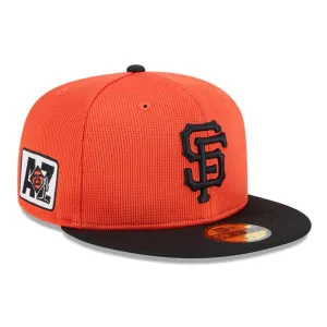 New Era 59Fifty San Francisco Giants 2025 Spring Training Patch Hat - Orange. Black
