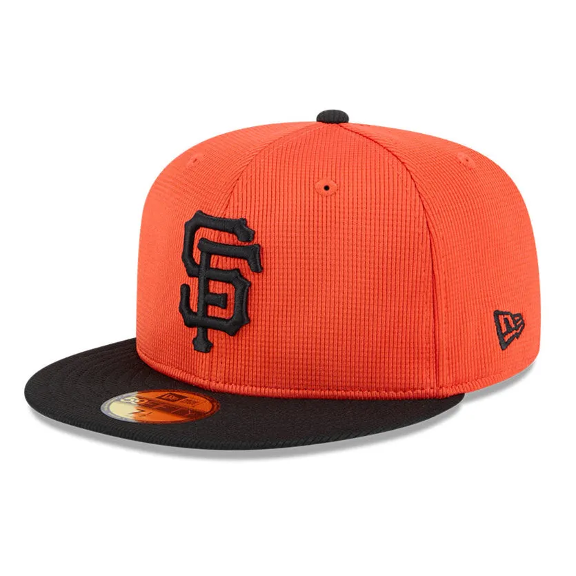 New Era 59Fifty San Francisco Giants 2025 Spring Training Patch Hat - Orange. Black