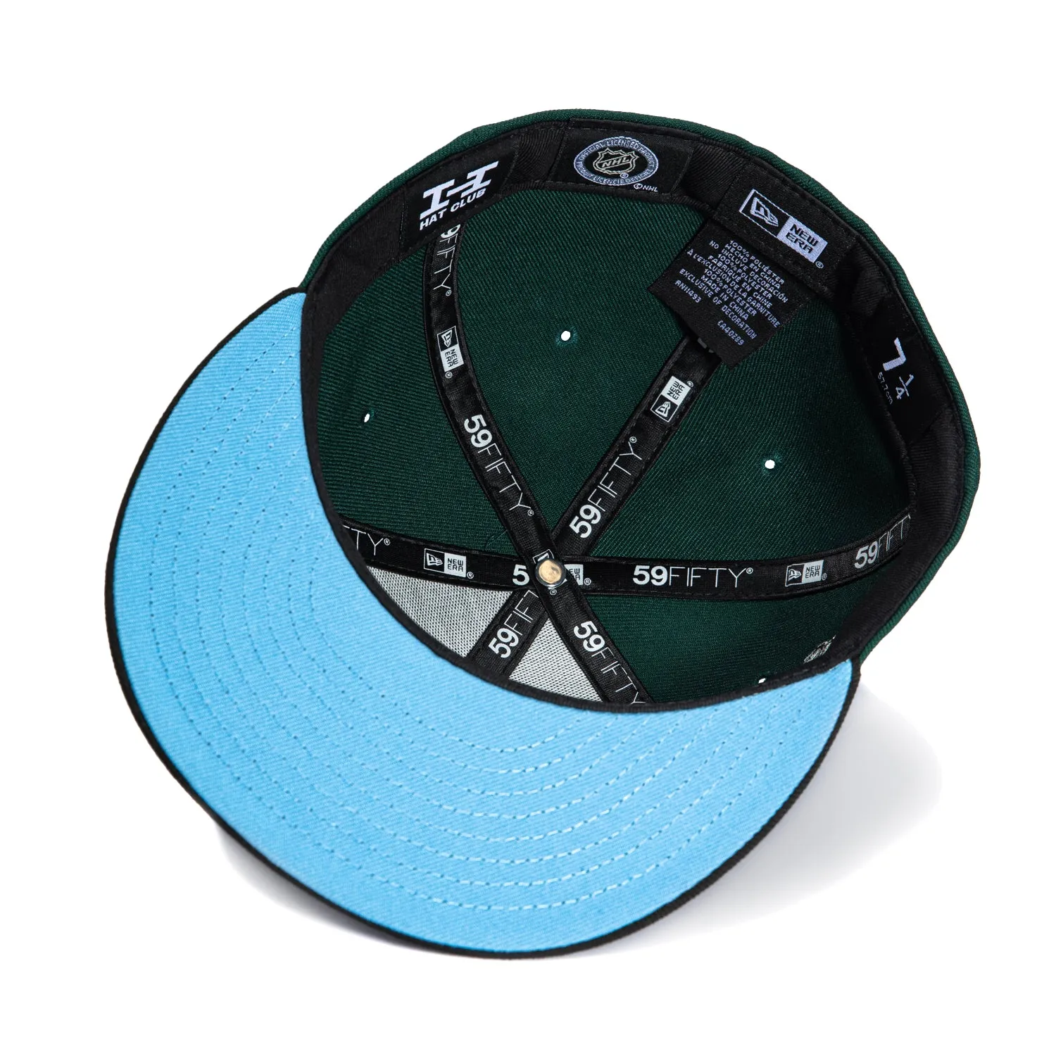 New Era 59Fifty San Jose Sharks Logo Patch Hat - Teal. Black