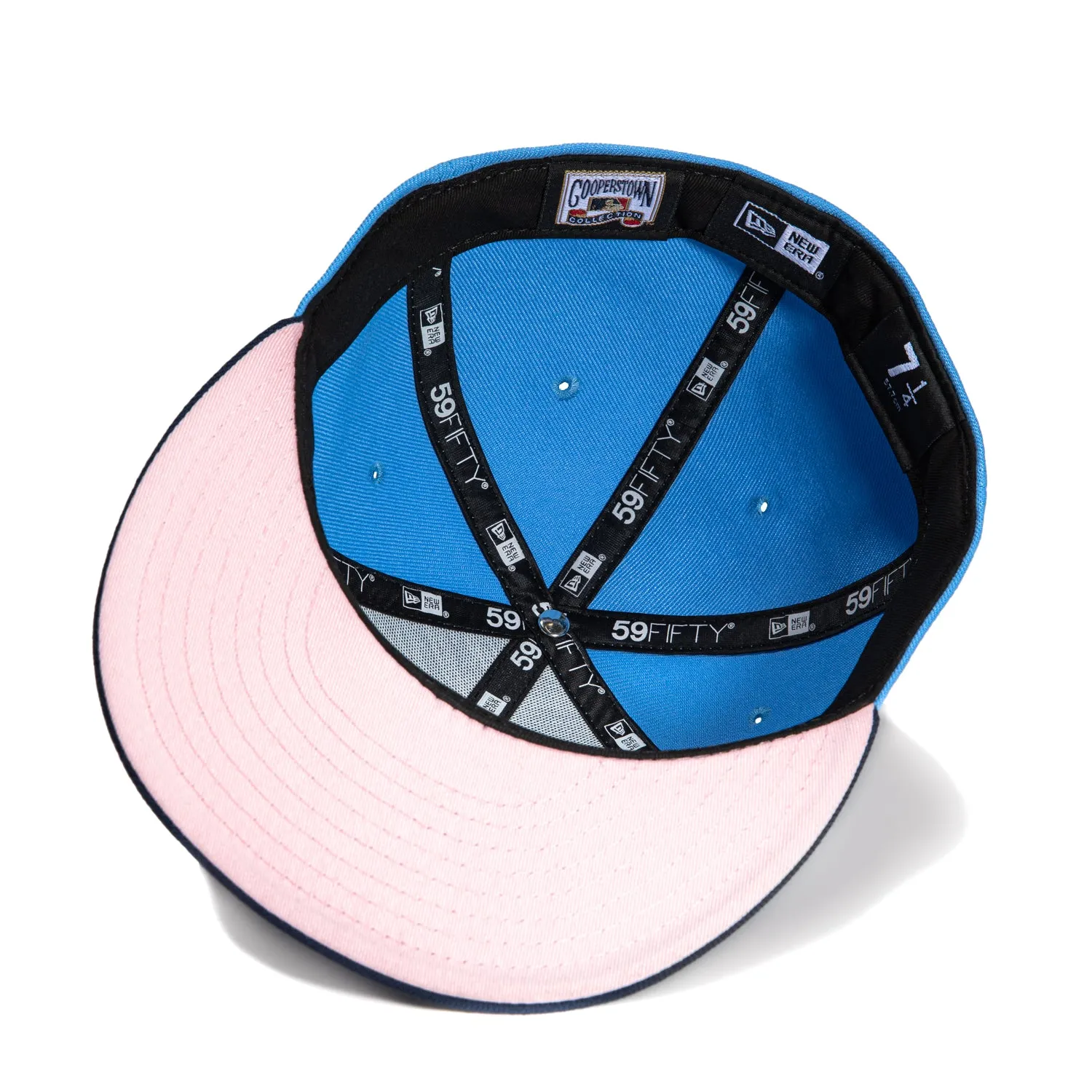 New Era 59Fifty Seattle Mariners 25th Anniversary Patch Word Hat - Light Blue. Navy