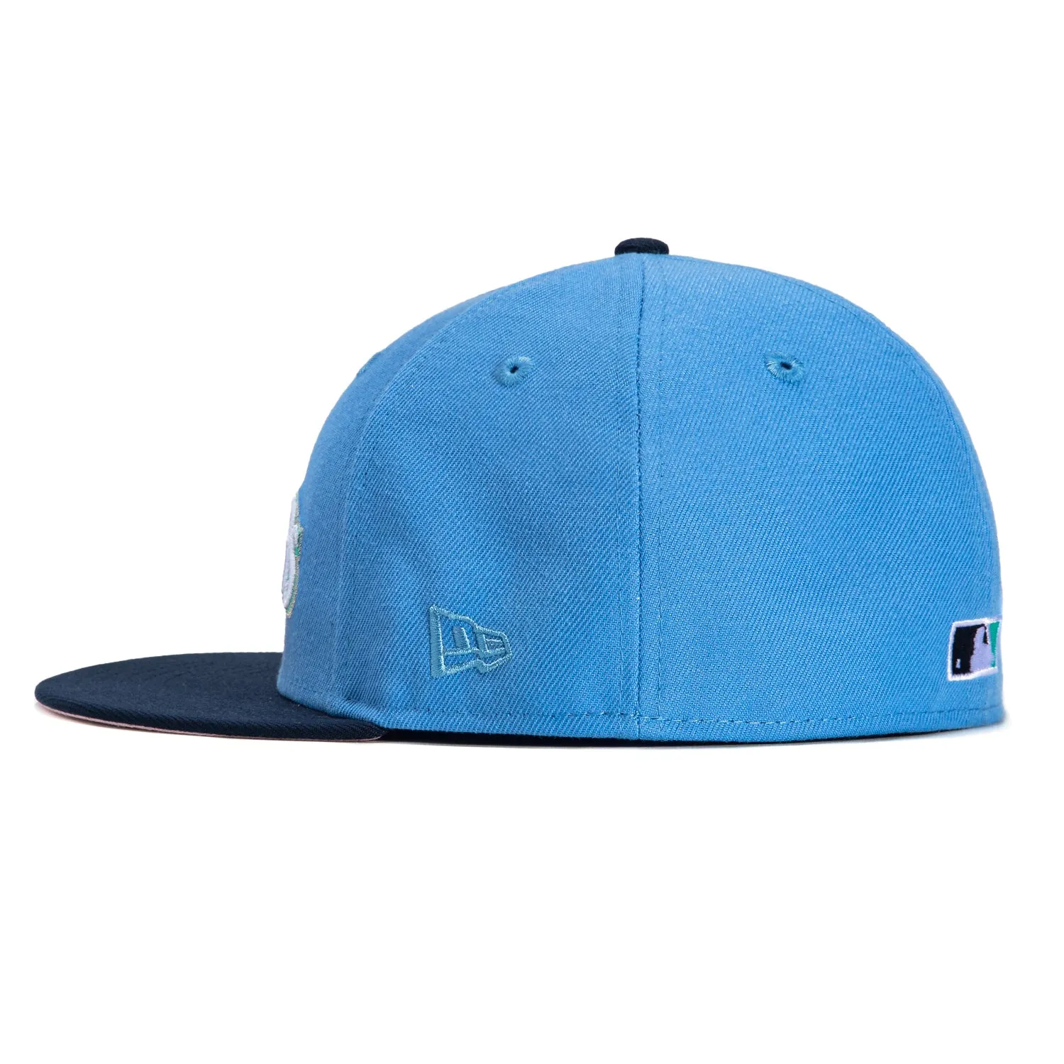 New Era 59Fifty Seattle Mariners 25th Anniversary Patch Word Hat - Light Blue. Navy