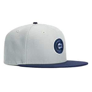 New Era 9Fifty Chicago Cubs Snapback Logo Hat - Grey. Light Navy