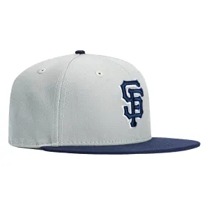 New Era 9Fifty San Francisco Giants Snapback Hat - Grey. Light Navy