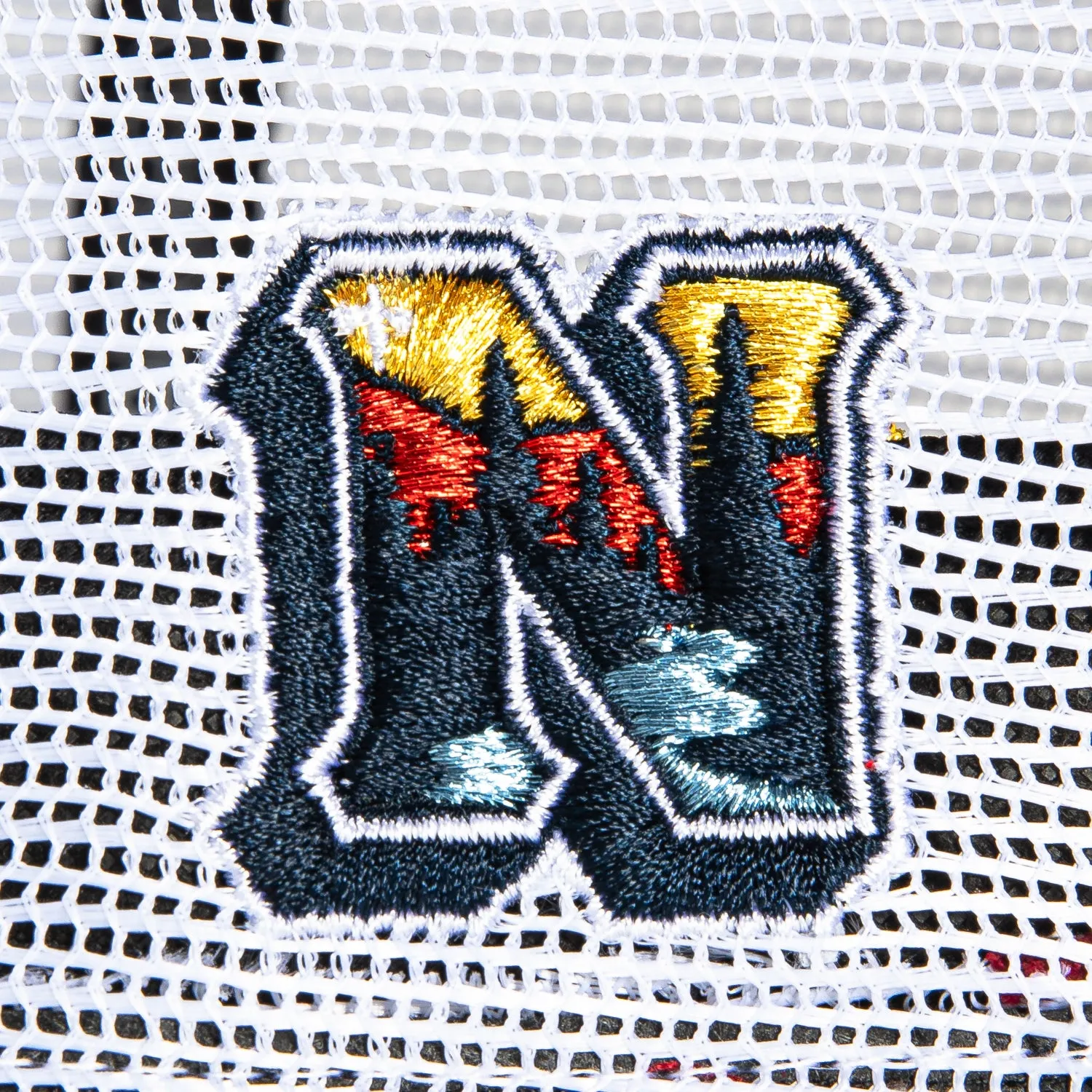 New Era 9Forty A-Frame Port City Roosters Northwest Arkansas Naturals Patch Snapback Trucker Hat - Light Navy. Cardinal