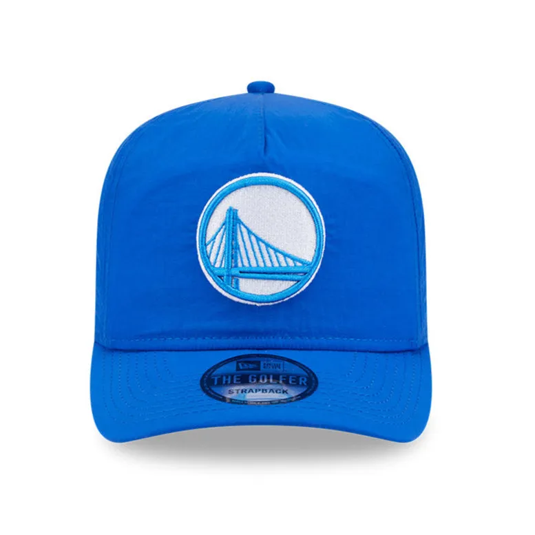 New Era Golfer Everyday Nylon Golden State Warriors Strapback Hat - Light Royal