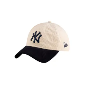 New Era New York Yankees 9TWENTY Cord Cap - Ivory/Navy