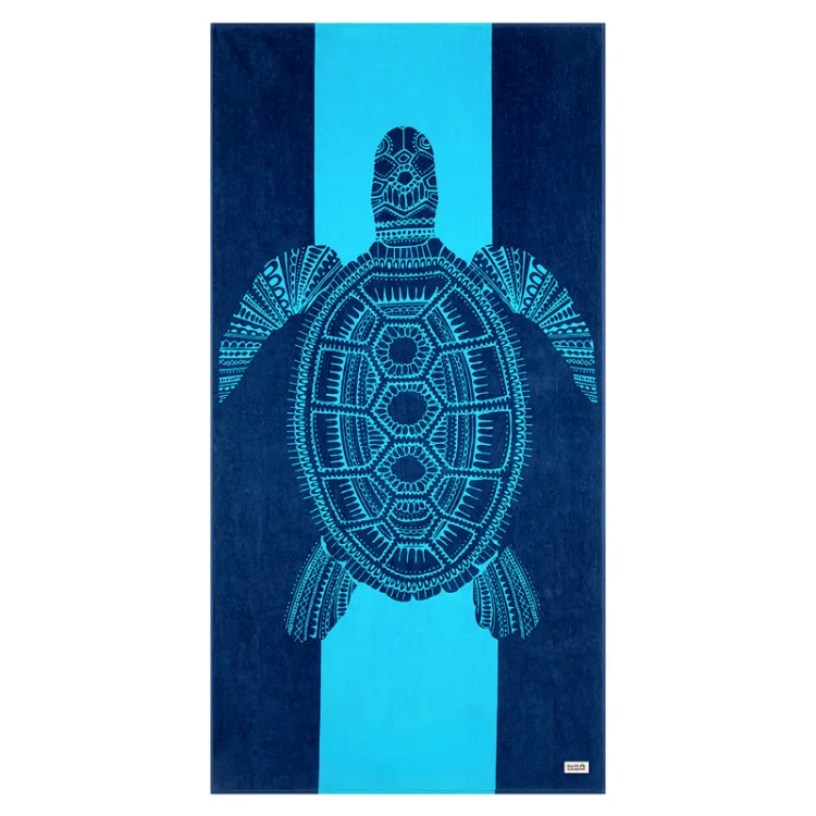 Pacific Creations Mens Turtle Beach Towel - Blue