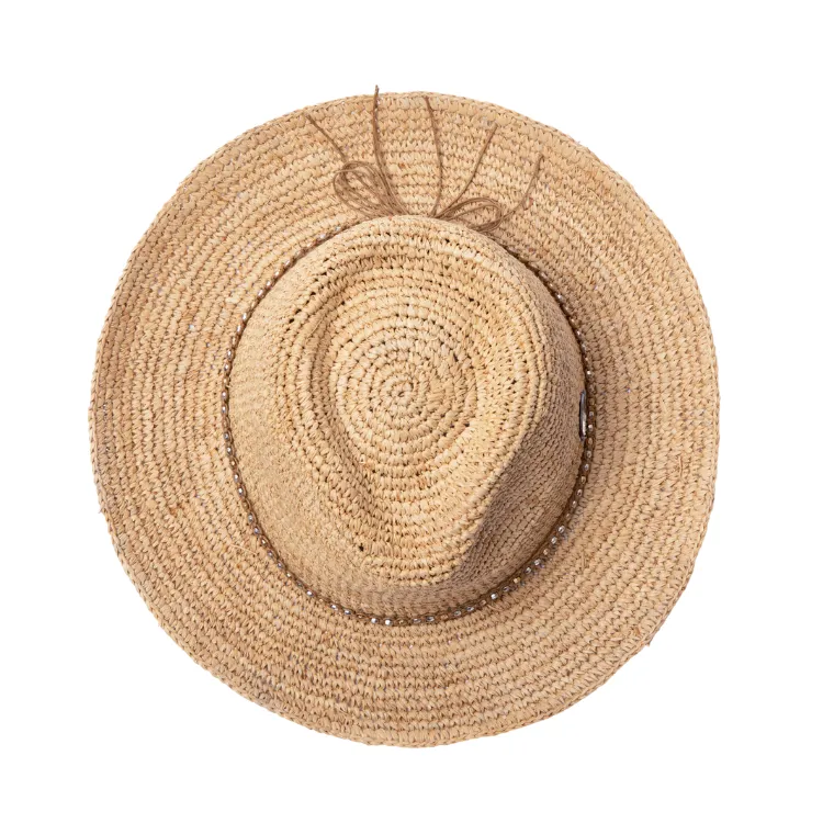 Rigon Ladies Castaway Raffia Cowboy Hat - Taupe