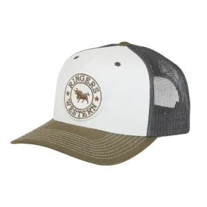 Ringers Western Signature Bull Trucker - Army/Off White