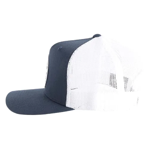 Ringers Western Signature Bull Trucker - Navy & White with Navy & White Patch