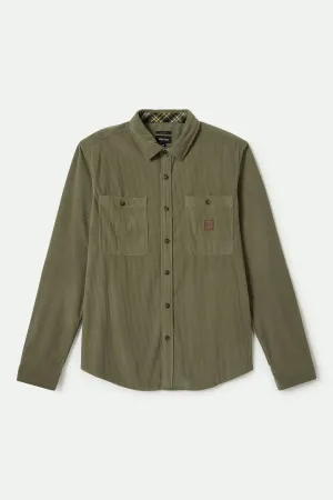 The Field Corduroy L/S Overshirt - Military Olive