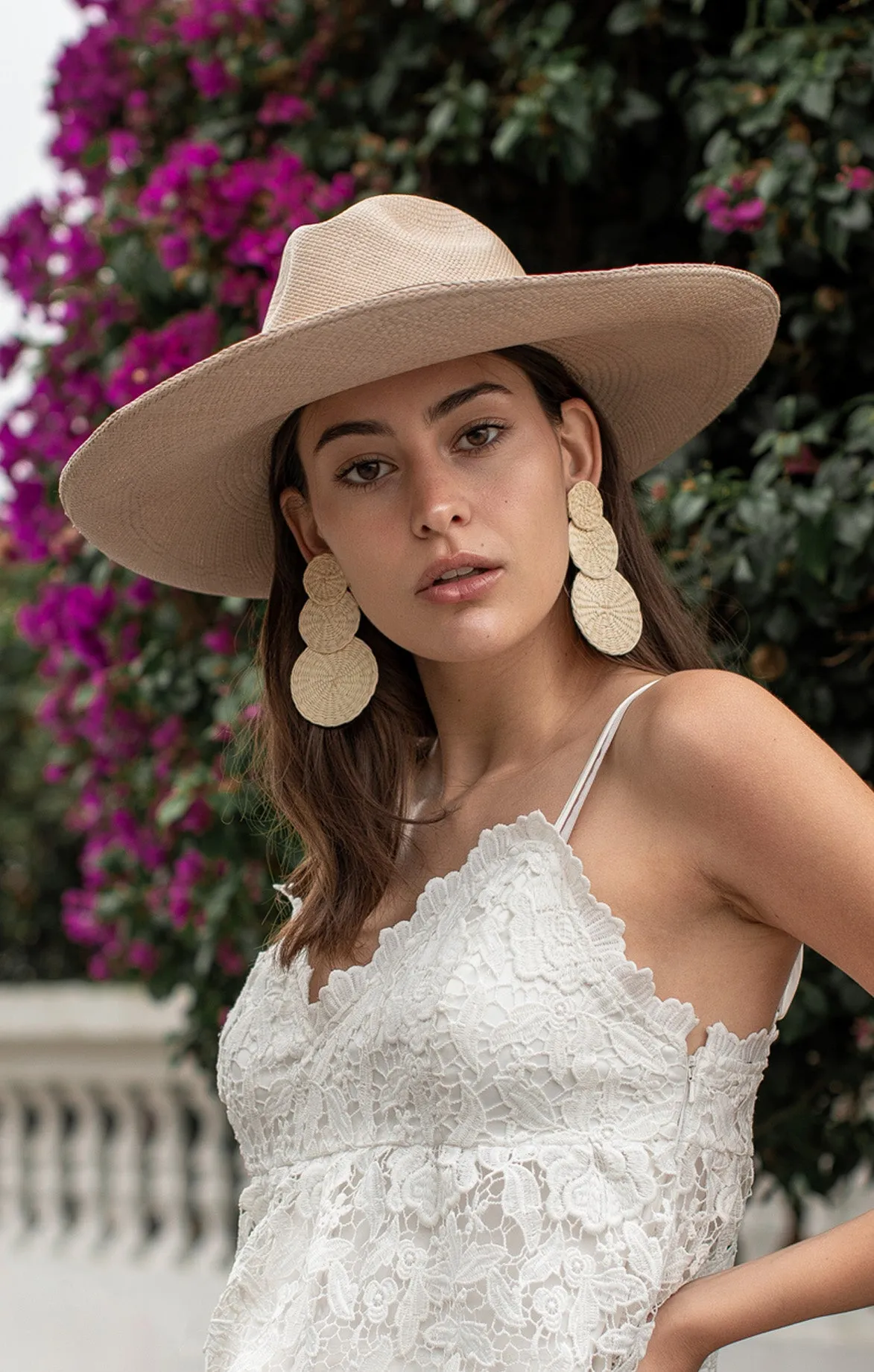 White Valery Toquilla Straw Hat